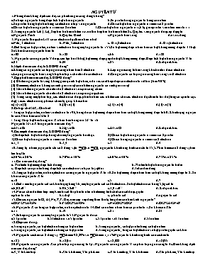 Bài tập trắc nghiệm Hóa học 10 - Chương I Nguyên tử